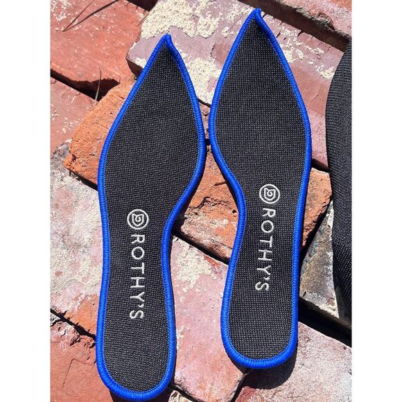 Rothy’s Women's The Point Flats Size 9
Black & Blue Knit Slip On Shoe Wa… - Picture 7 of 17